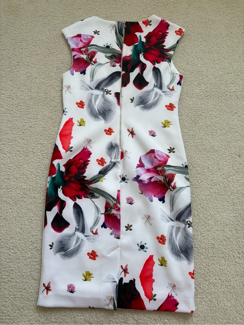 T Tahari Orchid Bloom body con sheath floral dress sz 6 romantic garden feminine - Picture 7 of 8